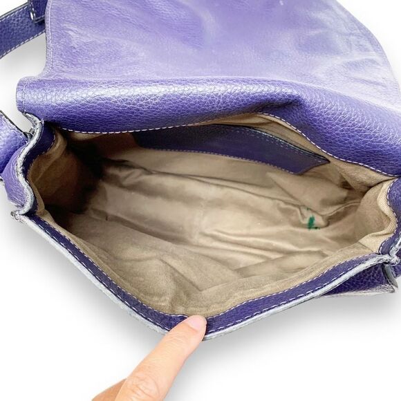 Chloé Marcie Medium Saddle Bag in Blue Indigo Satchel Crossbody Adjustable Strap - Picture 9 of 16